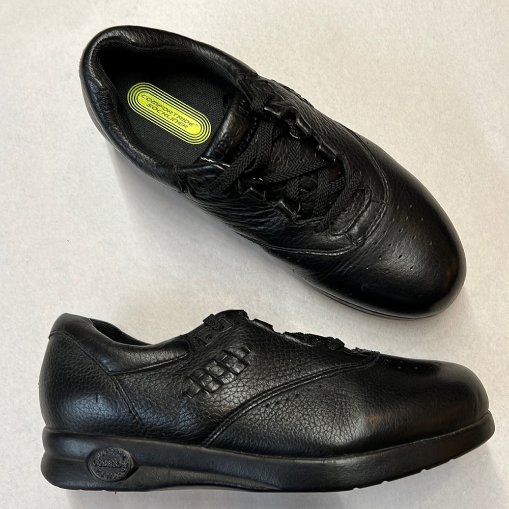 SOFTSPOTS Supreme Women's •Marathon• Lace-up - Black Leather - 8M